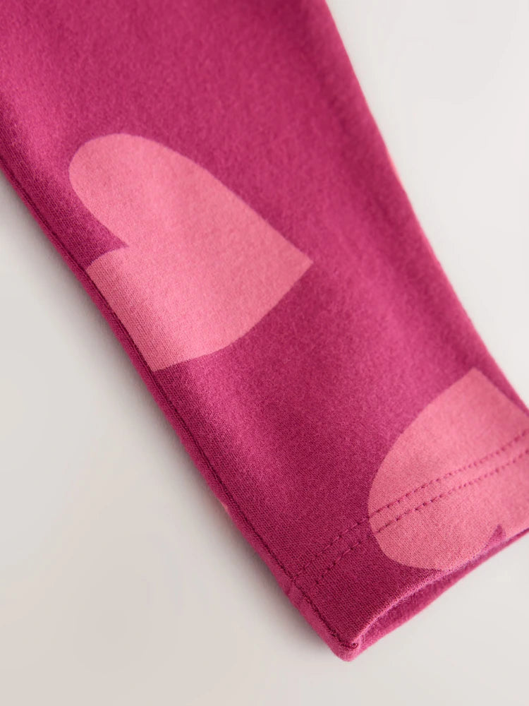 |BabyGirl| Kit com 5 Leggings para Bebê com Estampa de Flores (Lilás/Roxo) (0 meses a 2 anos)