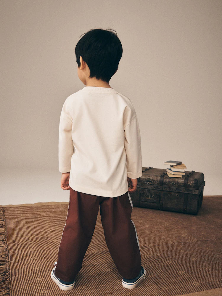 |Boy| Calça Vermelho-Bordô Modelagem Barrel (3 meses a 7 anos)