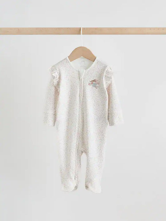 |BabyGirl| Conjunto Com 3 Macacões De Dormir Rosa Para Bebês