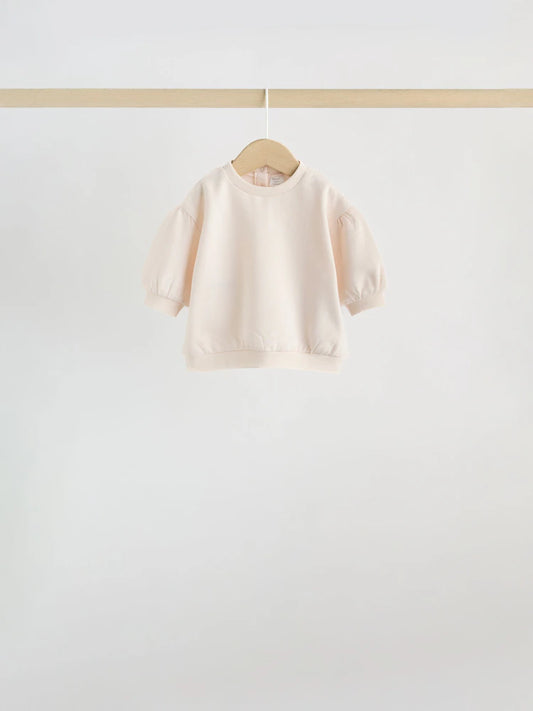 |BabyGirl| Conjunto de Moletom Rosa (Blusa e Calça Jogger) (0 meses a 3 anos)