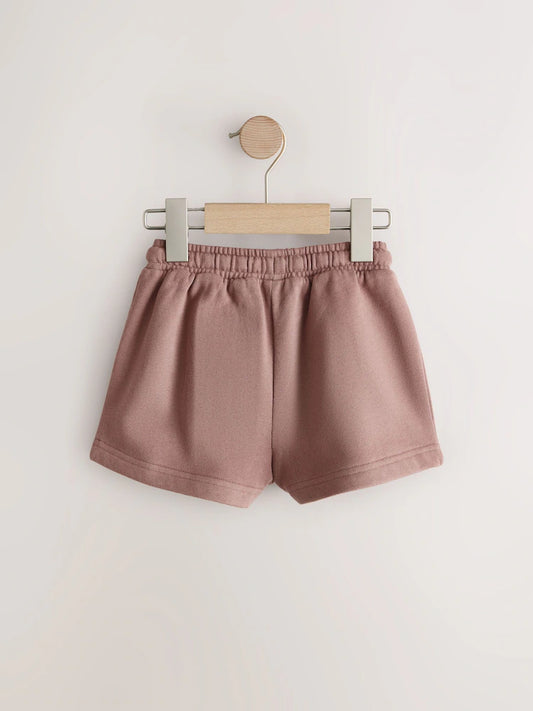 |Boy| Calções De Moletom Lisos Na Cor Marrom Mocha (3 meses a 7 anos)