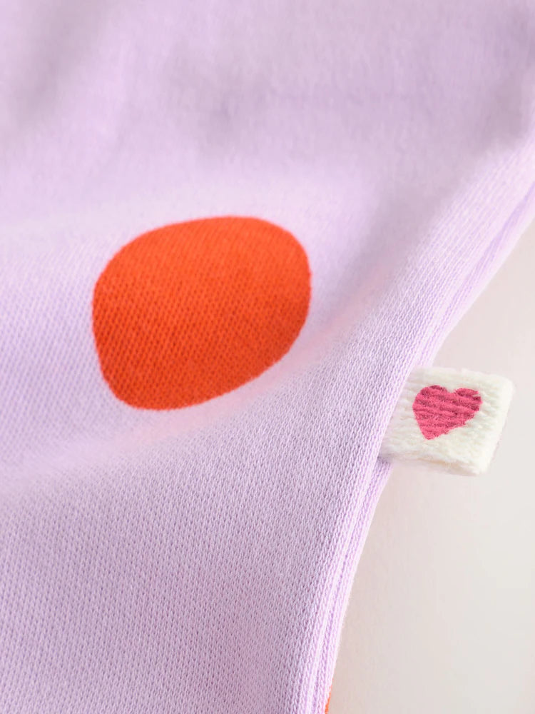 |BabyGirl| Kit Com 5 Macacões De Bebé Roxos/Rosa com Fecho de Dupla Abertura (0-2 anos)
