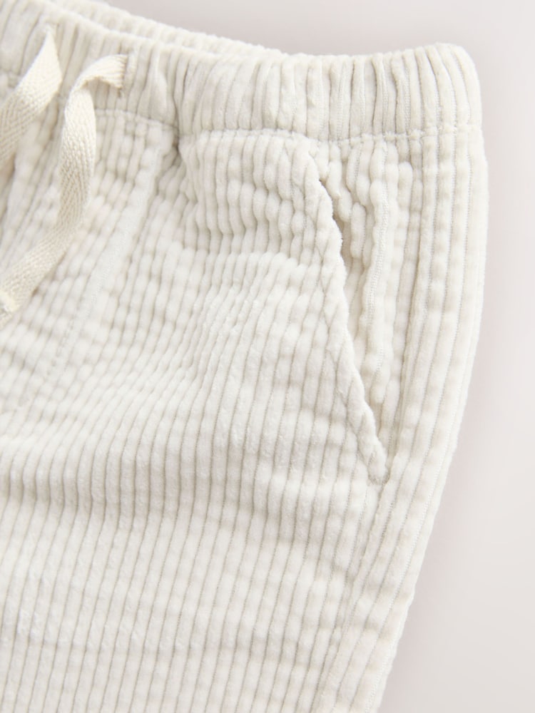 |Boy| Calções De Veludo Cotelê Cor Cru (3 meses a 7 anos)