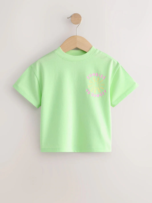|Girl| Conjunto De 4 Camisetas Em Tons Pastel (3 meses a 7 anos)