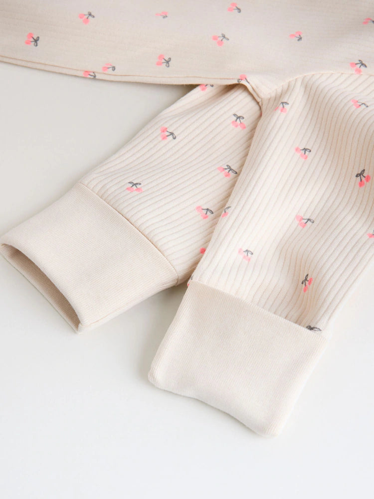 |BabyGirl| Conjunto De 4 Macacões De Dormir Rosa Com Zíper Duplo Para Bebês (0 meses a 3 anos)