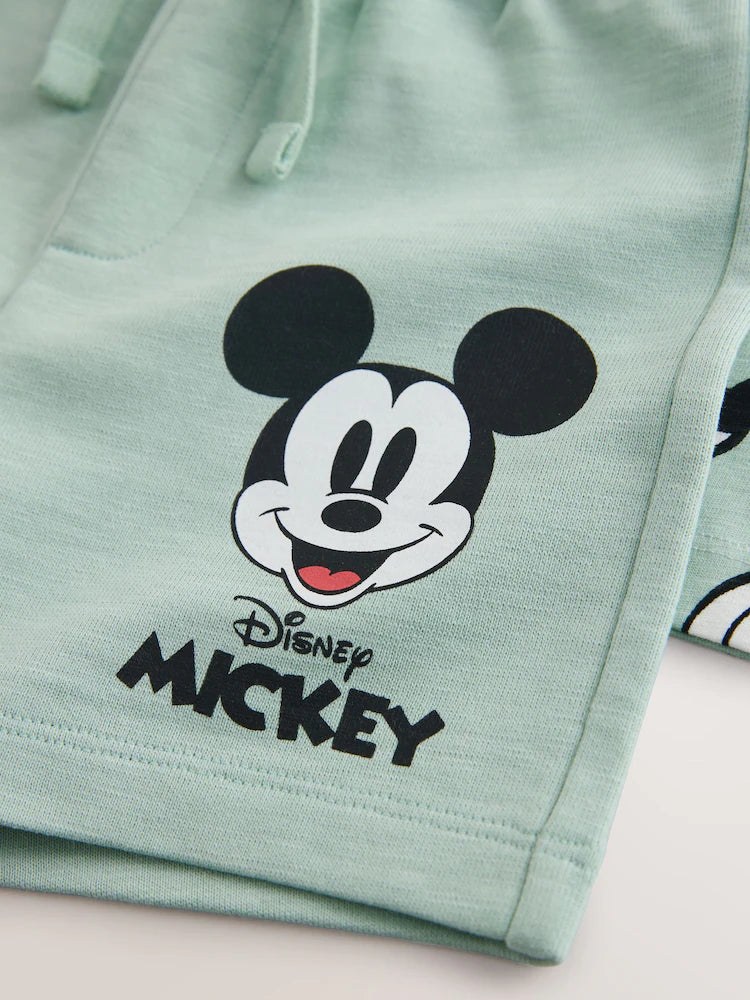 |Boy| Conjunto De Camiseta e Shorts Verde-Sálvia Do Mickey Mouse (3 meses a 8 anos)