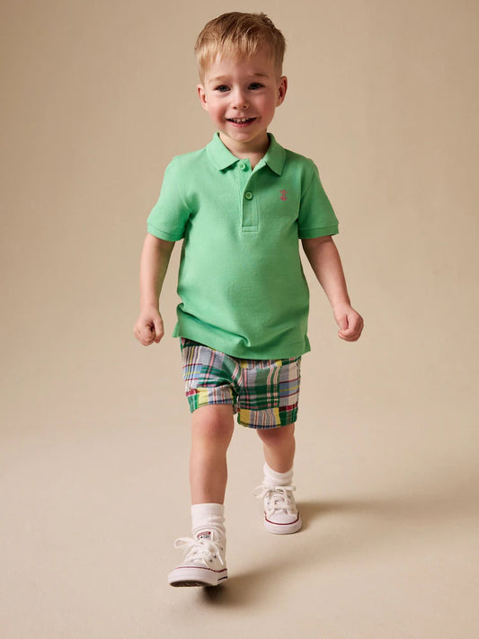 |Boy| Calções Chino Com Patchwork Múltiplo (3 meses a 7 anos)