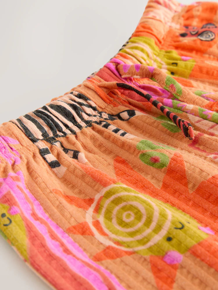 |Girl| Calças Laranja Safari De Pernas Largas (3 meses a 7 anos)