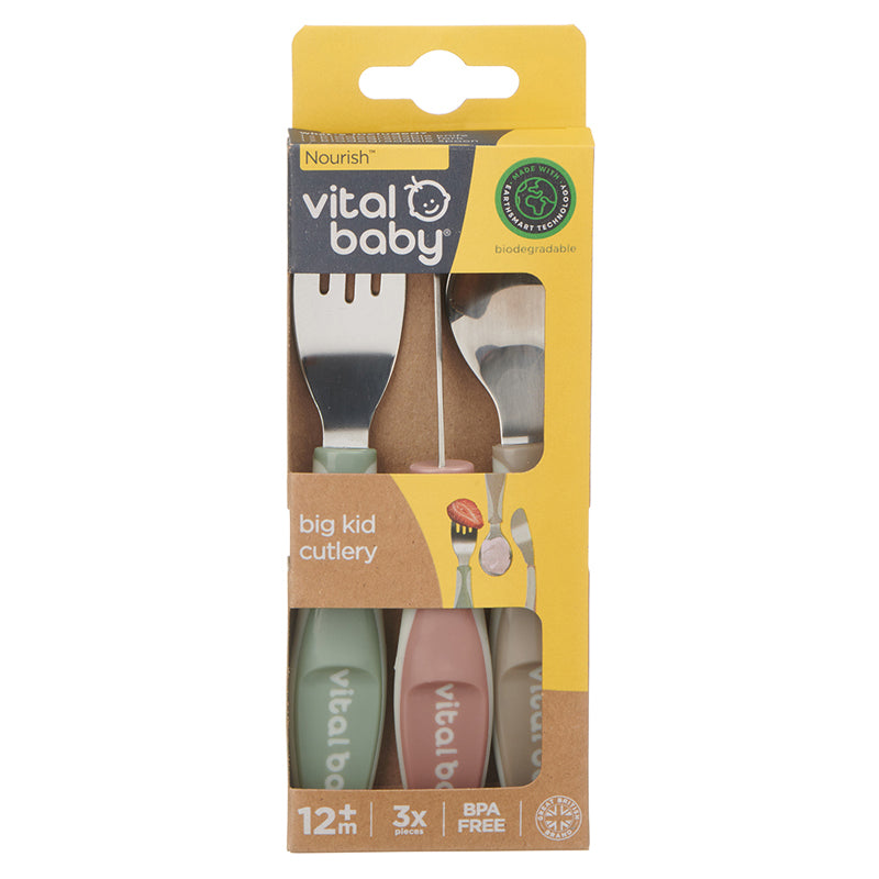 Vital Baby Conjunto de 3 talheres Nourish para crianças grandes