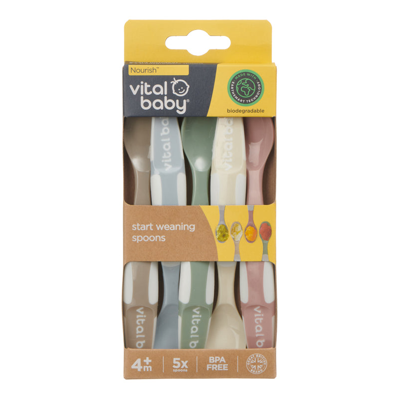 Vital Baby Colheres de Introdução Alimentar Nourish Start (Pacote com 5)