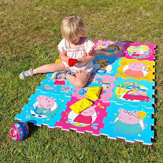 Peppa Pig Tapete de atividades , 12 peças, com encaixe, para crianças, brinquedo para brincar dentro de casa, Reino Unido 2026