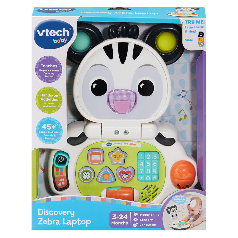VTech Botões de formato colorido para laptop Discovery Zebra Silicone para clima