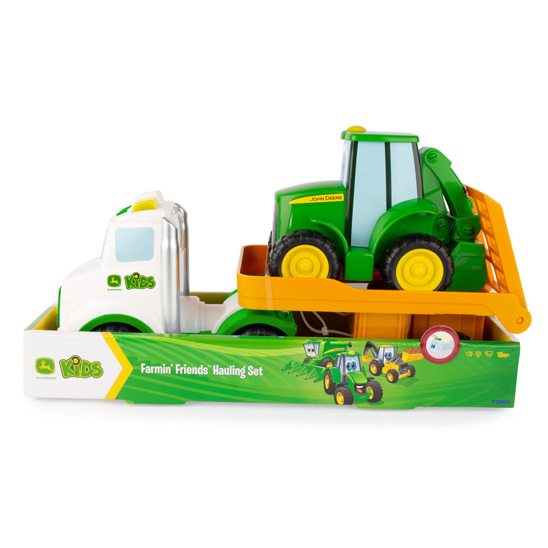 Tomy Conjunto de transporte John Deere Farmin Friends