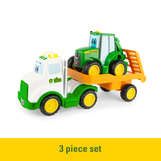 Tomy Conjunto de transporte John Deere Farmin Friends