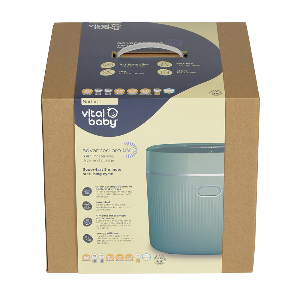 Vital Baby Esterilizador e secador UV Nurture Advanced Pro, verde-oliva