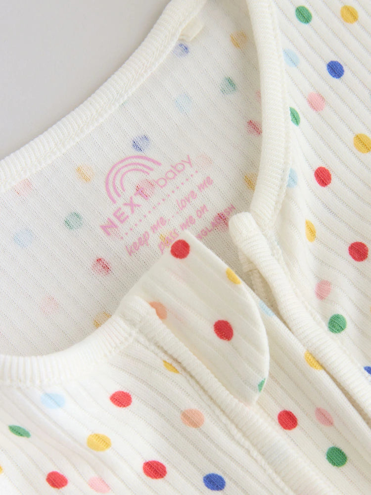|BabyGirl| Conjunto Com 3 Macacões Para Bebês Com Zíper Duplo Nas Cores Branco, Azul e vermelho (0 meses a 3 anos)