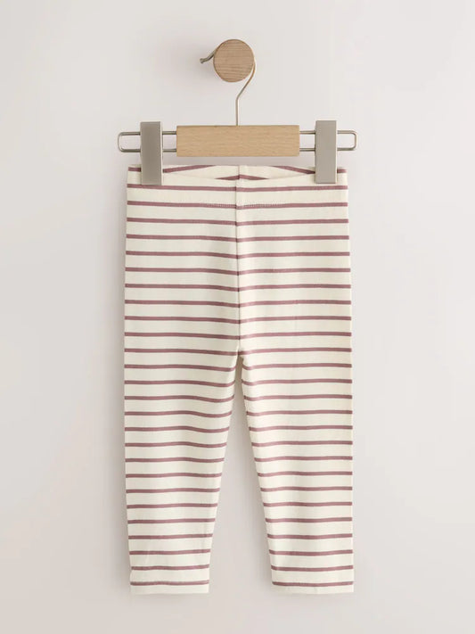 |Girl| Kit com 7 Leggings Rosa Neutro (3 meses a 7 anos)