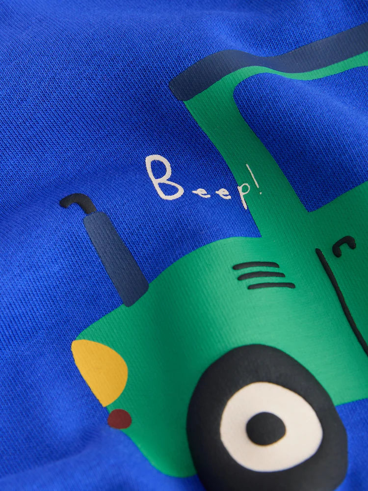 |Boy| Conjunto de Jogger e Blusa Gola Careca Azul-Escuro (3 meses a 7 anos)