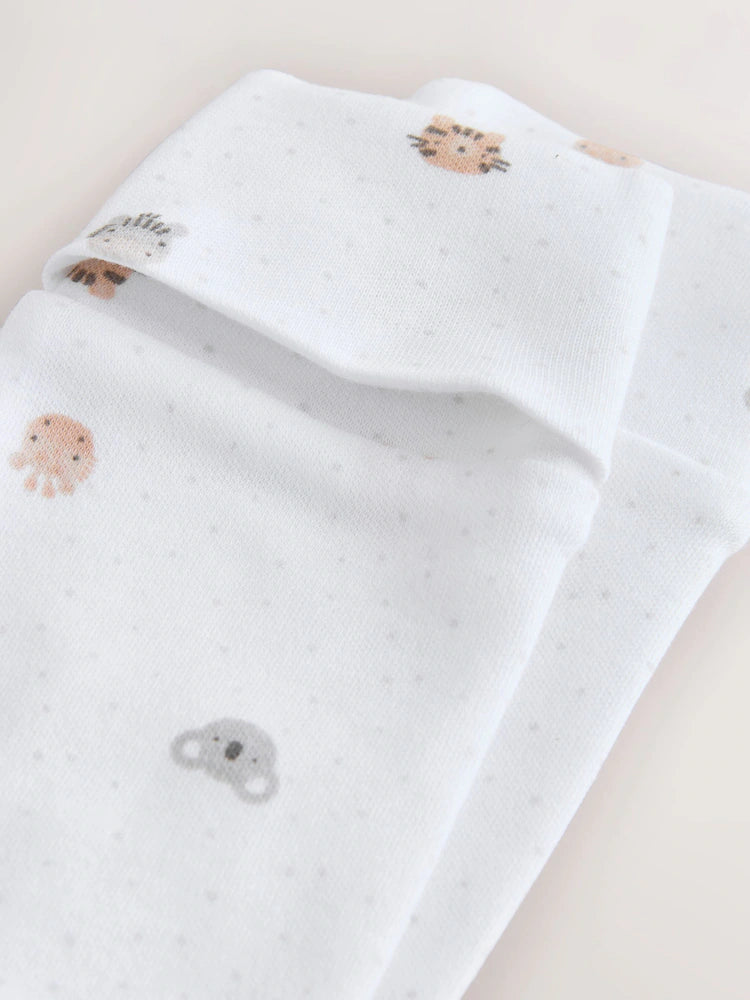 |BabyBoy| Conjunto De Pijama e Gorro Para Bebê Branco, Nascido Em 2026 (0-9 meses)