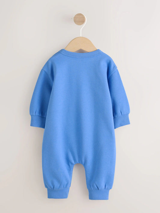 |BabyBoy| Macacão De Moletom Azul Cobalto Para Bebê (0 meses a 3 anos)