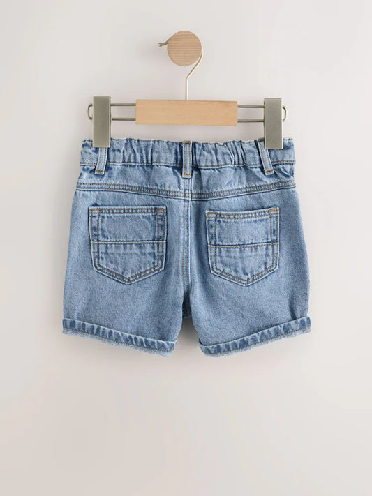 |Boy| Shorts Jeans Azul Médio (3 meses a 7 anos)