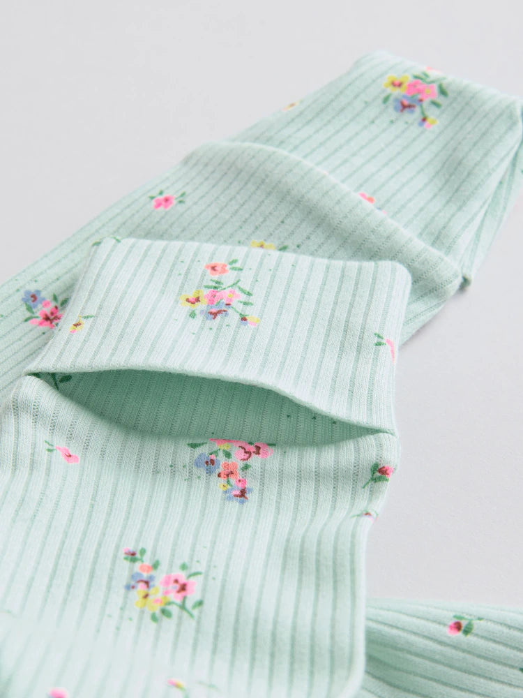 |BabyGirl| Conjunto De 4 Macacões De Dormir Para Bebês Nas Cores Rosa e Amarelo Com Zíper Duplo (0-2 anos)