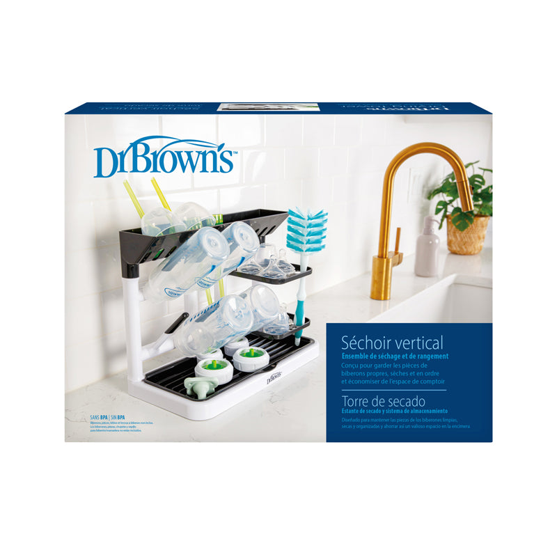 Dr. Brown Torre de secagem do para armazenamento de mamadeiras e acessórios para copos com canudinho