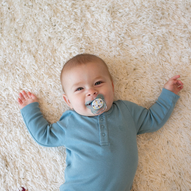 Dr Brown's PreVent Butterfly Chupetas Azul 0-6m esterilizador seguro sem BPA 2Pk