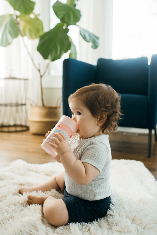 Dr Brown's Smooth Wall Cheers 360™ Cup Rosa Sip-and-See silicone transparente 300ml