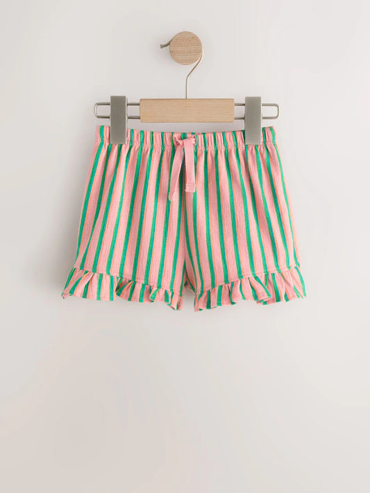|Girl| Conjunto De 3 Shorts Verde/Laranja (3 meses a 7 anos)