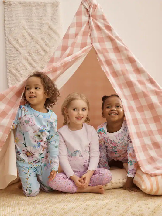 |Girl| Conjunto De 3 Pijamas Aconchegantes De Unicórnio (9 meses a 12 anos)