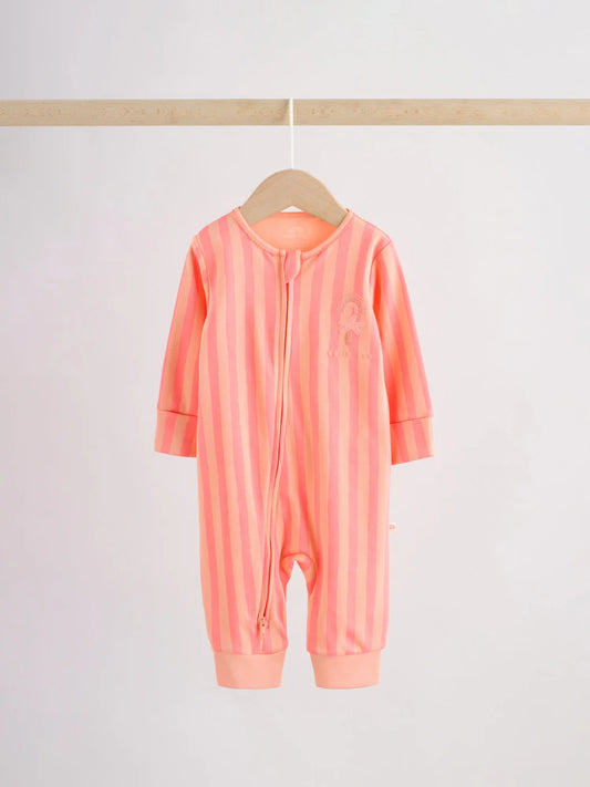 |BabyGirl| Conjunto De 3 Macacões De Dormir Rosa/Azul Para Bebês (0 meses a 3 anos)