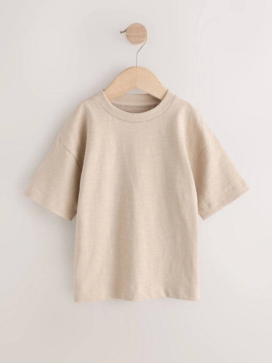 |Boy| Pacote Com 5 Camisetas De Manga Curta Nas Cores Preto/Cinza/Bege/Verde/Branco (3 meses a 7 anos)