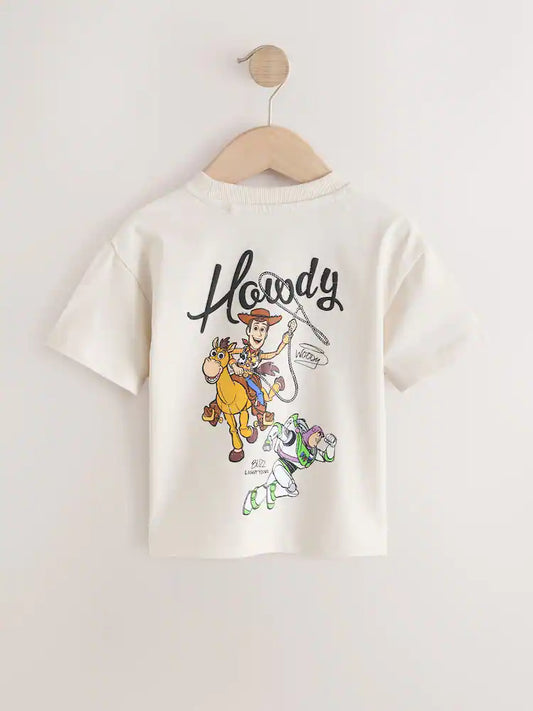|Boy| Camiseta De Manga Curta Ecru Aliens Toy Story (3 meses a 8 anos)