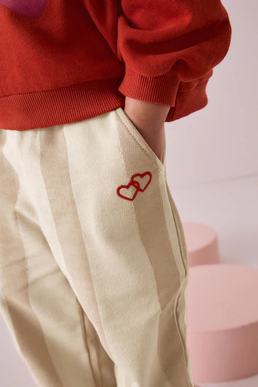 |Girl| Conjunto De Moletom Estampado e Perna Larga - Vermelho (3 meses a 7 anos)