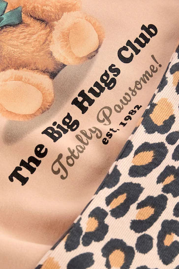 |Girl| Conjunto De Moletom e Leggings Flare - Marrom (3 meses a 7 anos)