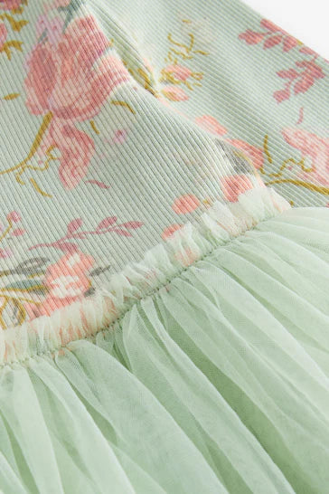 |Girl| Vestido De Malha Verde De Manga Comprida (3 meses a 7 anos)