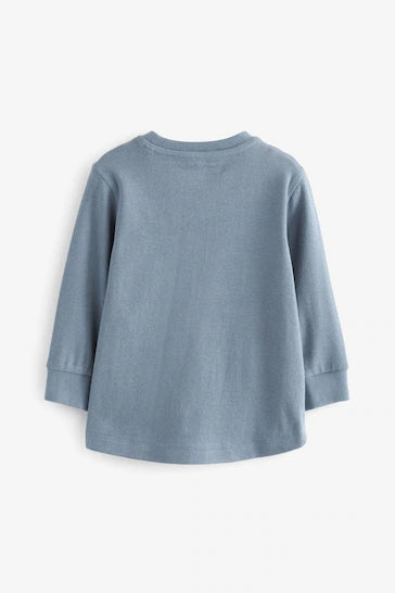 |Boy| Pacote Com 3 Camisetas Texturizadas De Manga Comprida (3 meses a 7 anos)