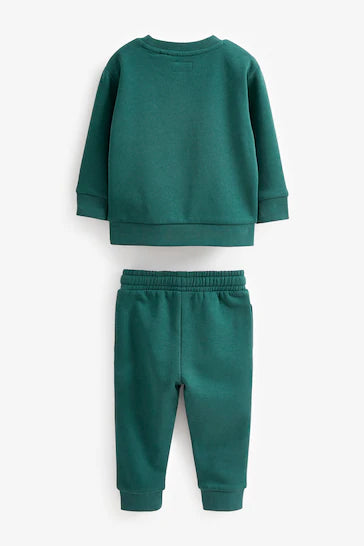 |BigBoy| Conjunto De Moletom E Calça Jogger - Deep Green (3 meses a 7 anos)