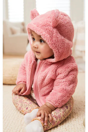 |BabyGirl| Jaqueta De Lã Aconchegante Para Bebês - Pink (0 meses a 2 anos)