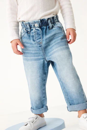 Niña| Mom Jeans Denim Mid Wash (3 meses a años) - Main Image