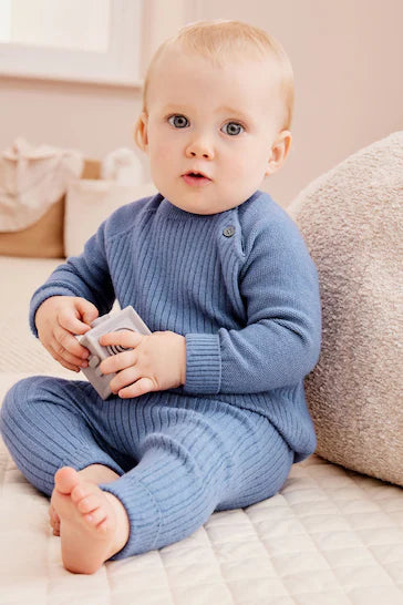 BabyBoy Conjunto De Su ter e Leggings De Malha Para Beb Blue 0 m