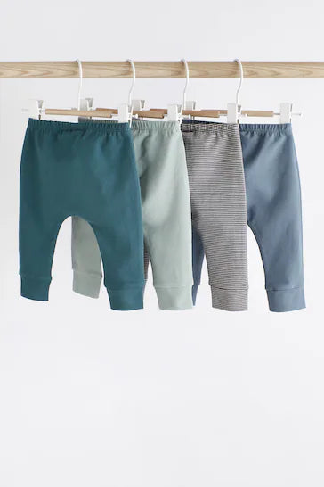 |Niña| Pack de 4 leggings para bebé - Azul verdoso (0 meses a 2 años)