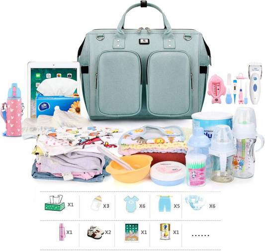 Pomelo Best bolsa para troca de bebê com clipes para carrinho de bebê e trocador