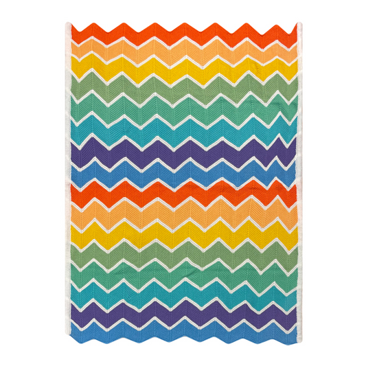 Silvercloud Bloco Chevron Xale Arco-Íris Brilhante