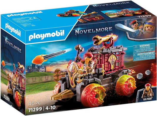 Playmobil 71299 Novelmore - Aríete de Burnham Raider, batalha entre Burnham Raider e Novelmore, castelo medieval, brinquedo de cavaleiros, dramatização divertida e imaginativa, conjunto de jogos adequado para crianças de 4 anos ou mais
