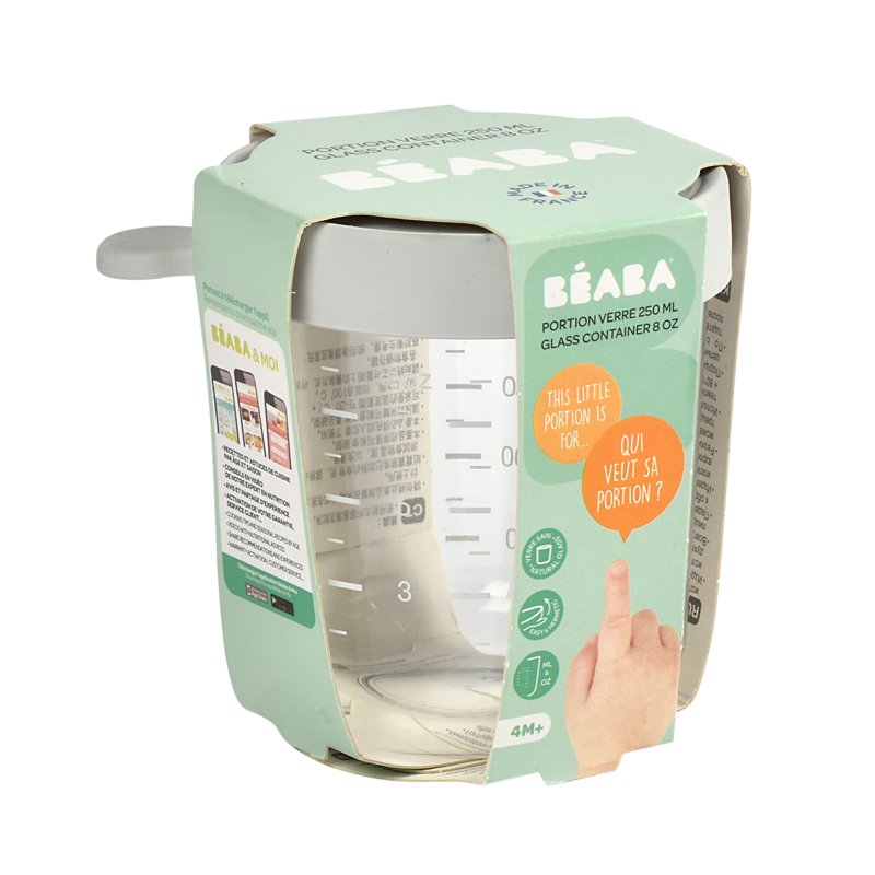 Béaba Frasco de armazenamento de vidro 250 ml névoa leve