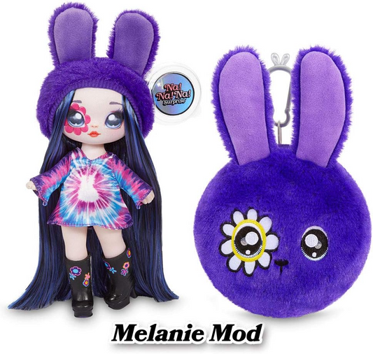 Na ! Na ! Na ! Surprise ! Boneca Pom 2 em 1 com Peluche de 10 cm e Boneca de Pelúcia de 20 cm Chaveiro e Roupas da Moda, Modelos Aleatórios para Colecionar (Série 4), Brinquedo para Crianças a partir de 3 Anos, NAA16 Anos,