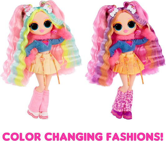 L.O.L. Surprise! Boneca da moda OMG Sunshine Makeover - BUBBLEGUM DJ - Inclui mudança de cor UV ao sol, várias surpresas e acessórios fabulosos - Ótimo presente para crianças de 4 anos ou mais