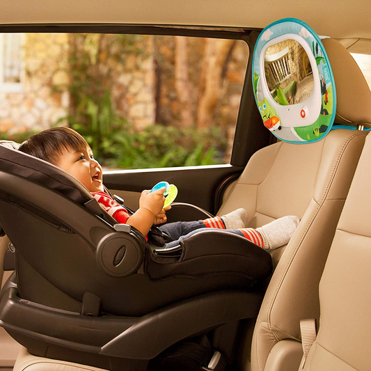 Munchkin Cruisin' Baby In-Sight Owl Car Mirror, 8 músicas divertidas e melodias suaves, sincronizadas com show de luzes LED, desligamento automático da bateria